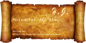 Holzapfel Júlia névjegykártya