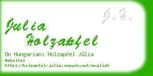 julia holzapfel business card